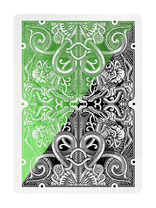GREEN & BLACK 2-DECK GATORBACK SET by DAVID BLAINE playing cards