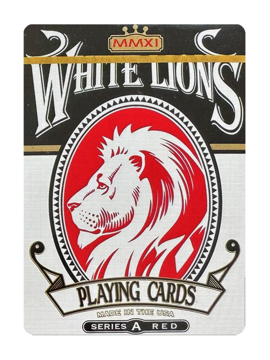 WHITE LIONS SERIES A (RED) UNCUT SHEET - Signed by David Blaine playing cards