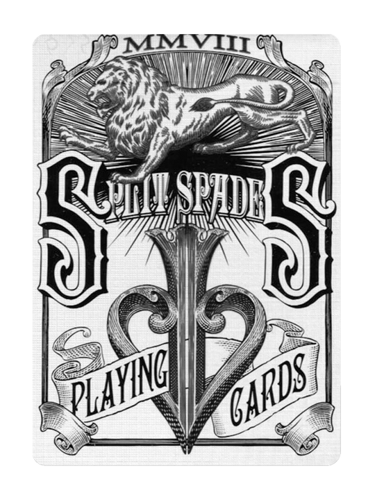 SPLIT SPADES (Linoid Finish) Playing Cards by DAVID BLAINE (Black) playing cards