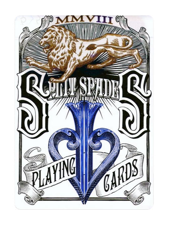 SPLIT SPADES (First Edition) Playing Cards by DAVID BLAINE (Blue) playing cards