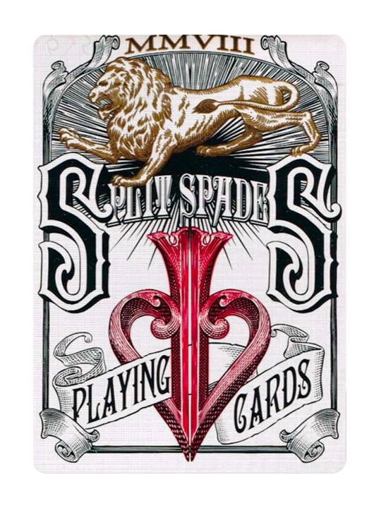 SPLIT SPADES (Linoid Finish) Playing Cards by DAVID BLAINE (Red) playing cards