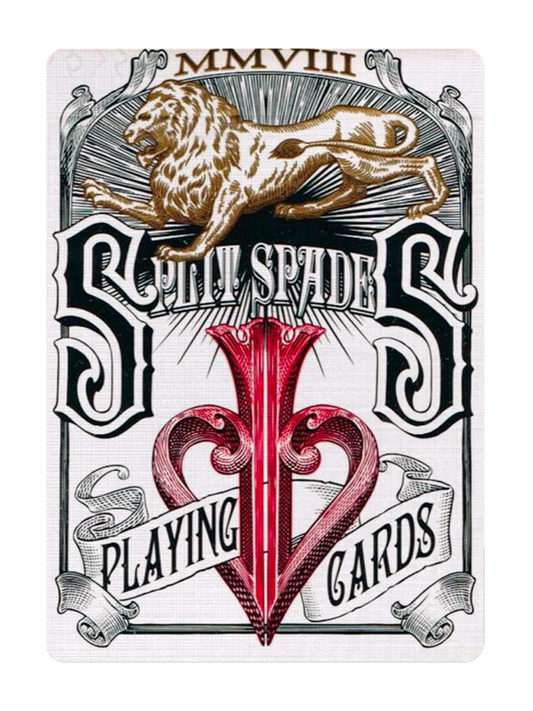 SPLIT SPADES (Linoid Finish) Playing Cards by DAVID BLAINE (Red)