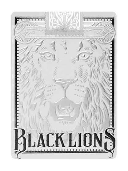 BLACK LIONS Playing Cards by DAVID BLAINE (White Tuck / Black Lion) playing cards