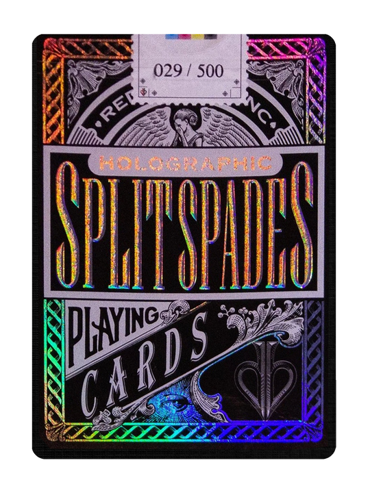black holographic playing cards SPLIT SPADES (Holographic Black Edition) Playing Cards by DAVID BLAINE | PLAYING CARDS by MADISON.cards