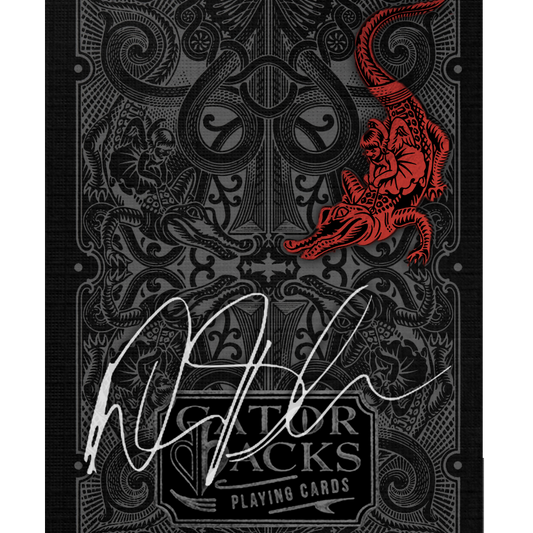 SIGNED RED & BLACK GATORBACK DELUXE BOXSET by DAVID BLAINE playing cards