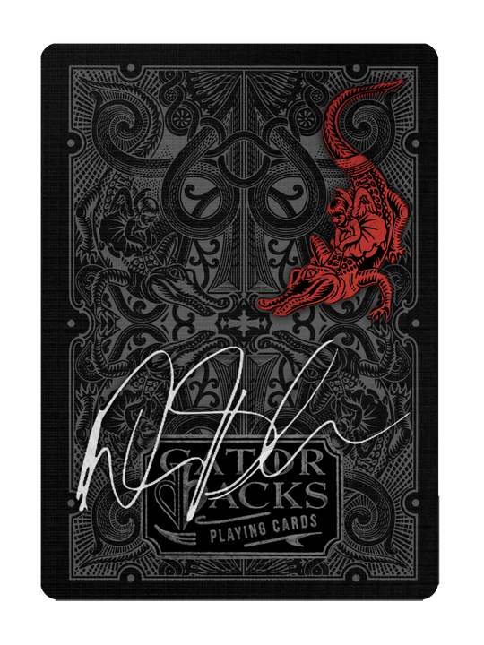SIGNED RED & BLACK GATORBACK DELUXE BOXSET by DAVID BLAINE playing cards