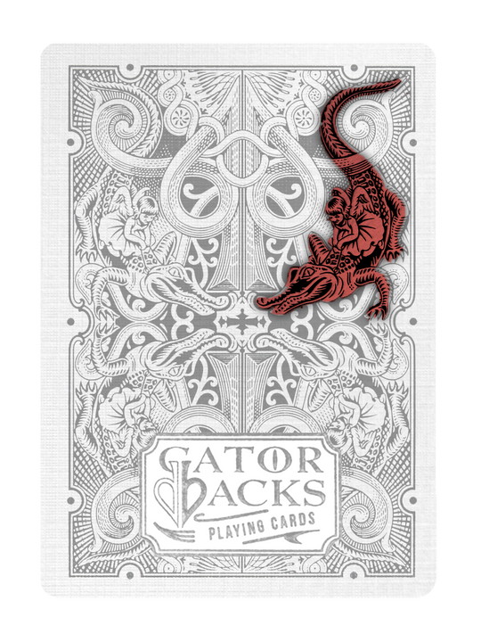 RED GATORBACKS by DAVID BLAINE (red gator/white tuck) playing cards