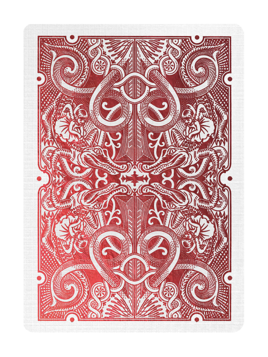 RED GATORBACKS Signed by DAVID BLAINE (Red Gator/Black Tuck) playing cards — view 2