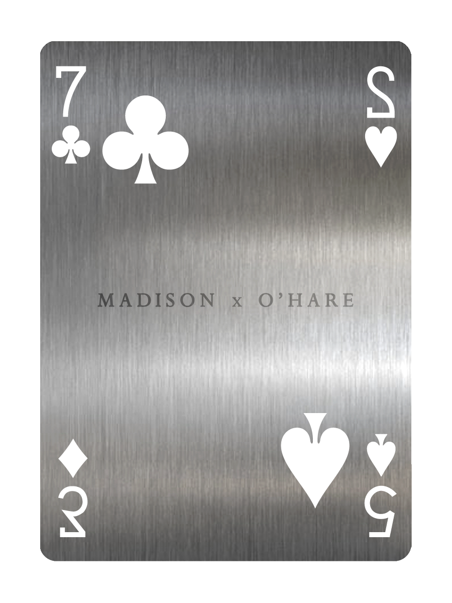 Metal BURN Tool by Daniel Madison and Eoin O'hare of the Perfect Shuffle template for playing card revelations BURN trick