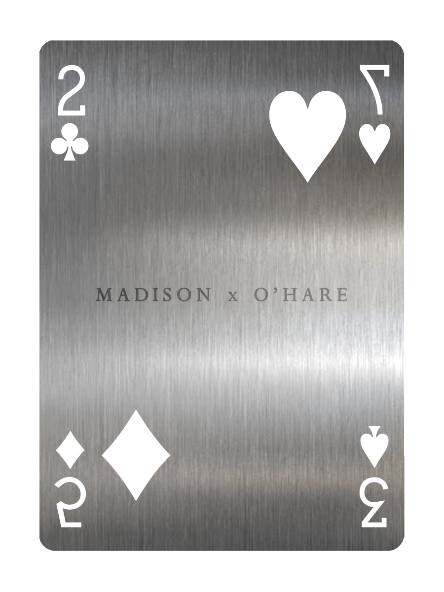 Metal BURN Tool by Daniel Madison and Eoin O'hare of the Perfect Shuffle template for playing card revelations BURN trick MADISON x O'HARE