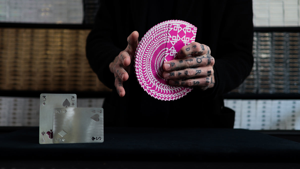 Daniel Madison Pink Masters Playing Cards Card Fan Pink Back Design