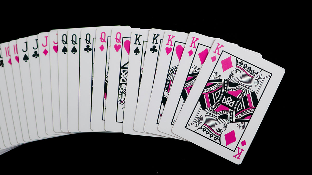 Daniel Madison Pink Masters Playing Cards Ribbon Spread Court Cards King of Diamonds