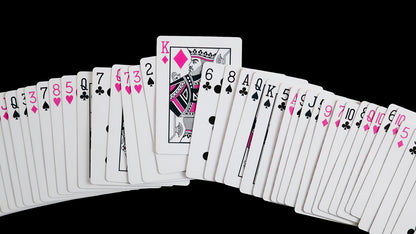 Daniel Madison Pink Masters Playing Cards Ribbon Spread Court Cards King of Diamonds cards