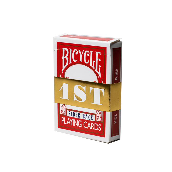 1ST Edition Bicycle Rider Backs (Red) playing cards — view 3