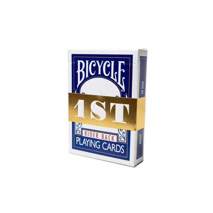 1ST Edition Bicycle Rider Backs (Blue) playing cards — view 3