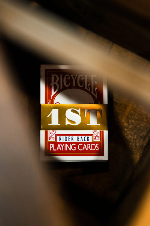 1ST Edition Bicycle Rider Backs (Red) playing cards — view 7