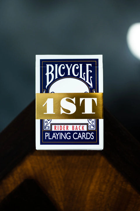 1ST Edition Bicycle Rider Backs (Blue) playing cards — view 4