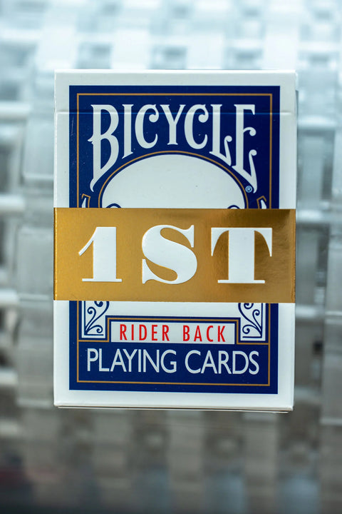 1ST Edition Bicycle Rider Backs (Blue) playing cards — view 11