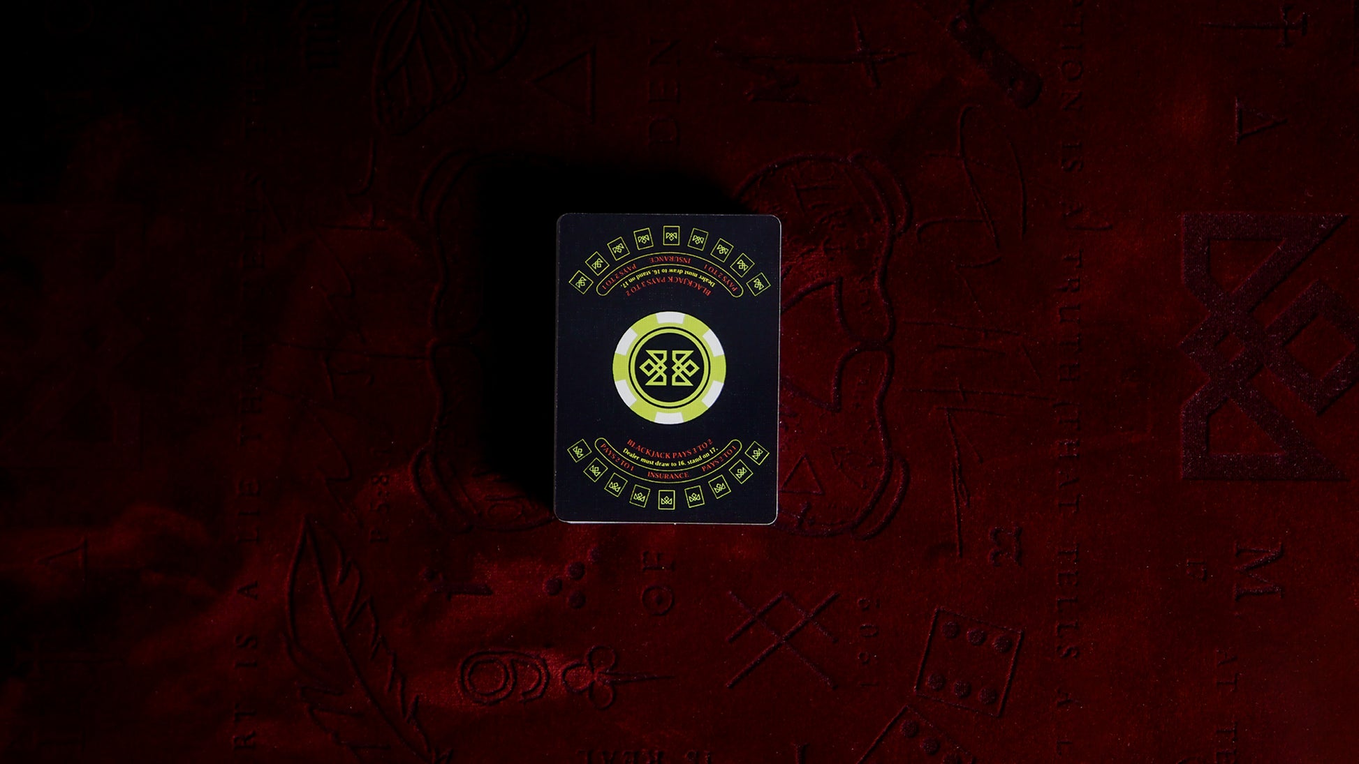 21 BLACK - BLACKJACK Playing Cards - MADISON ONE Entry