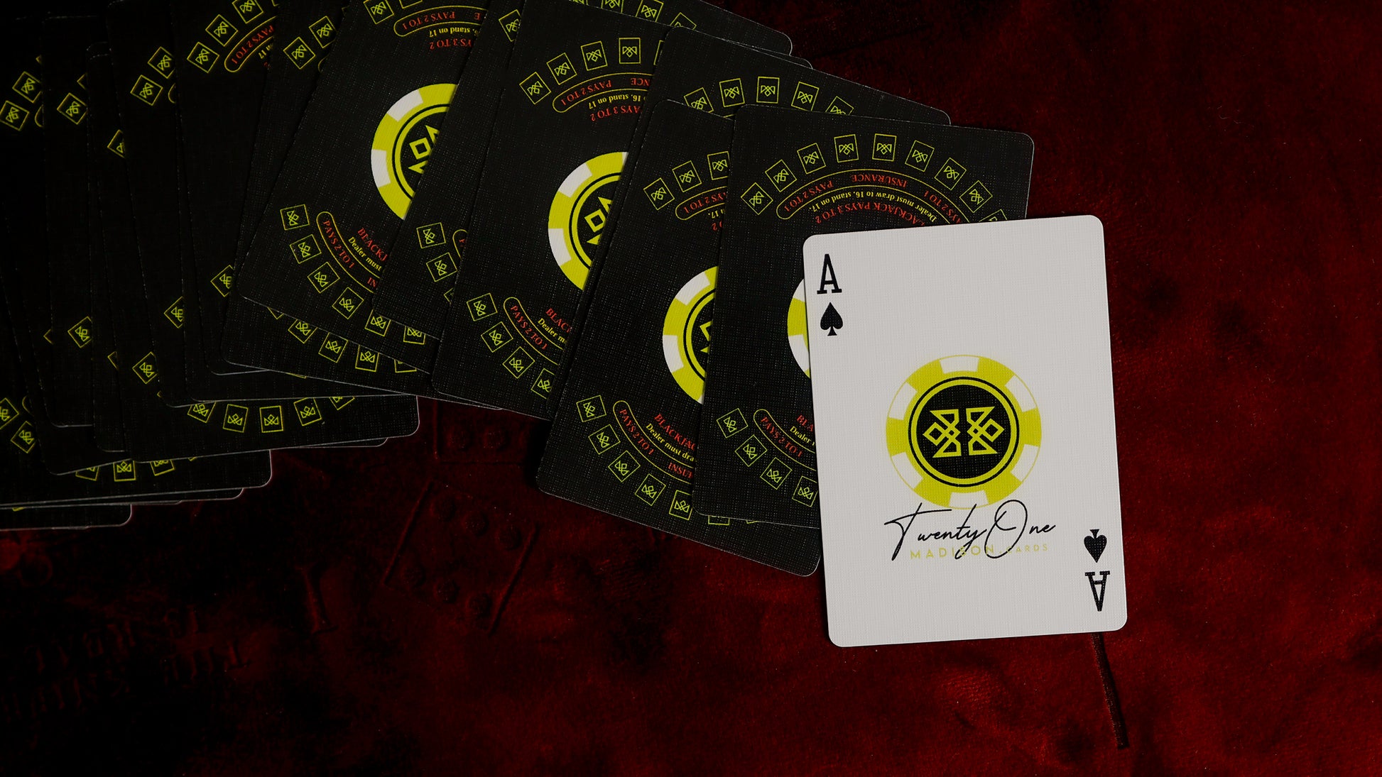 21 BLACK - BLACKJACK Playing Cards - MADISON ONE Entry