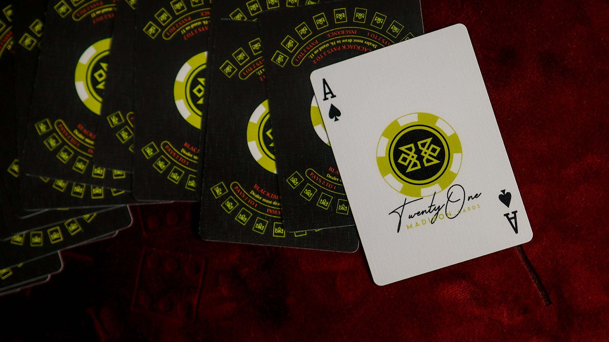 21 BLACK - BLACKJACK Playing Cards - MADISON ONE Entry