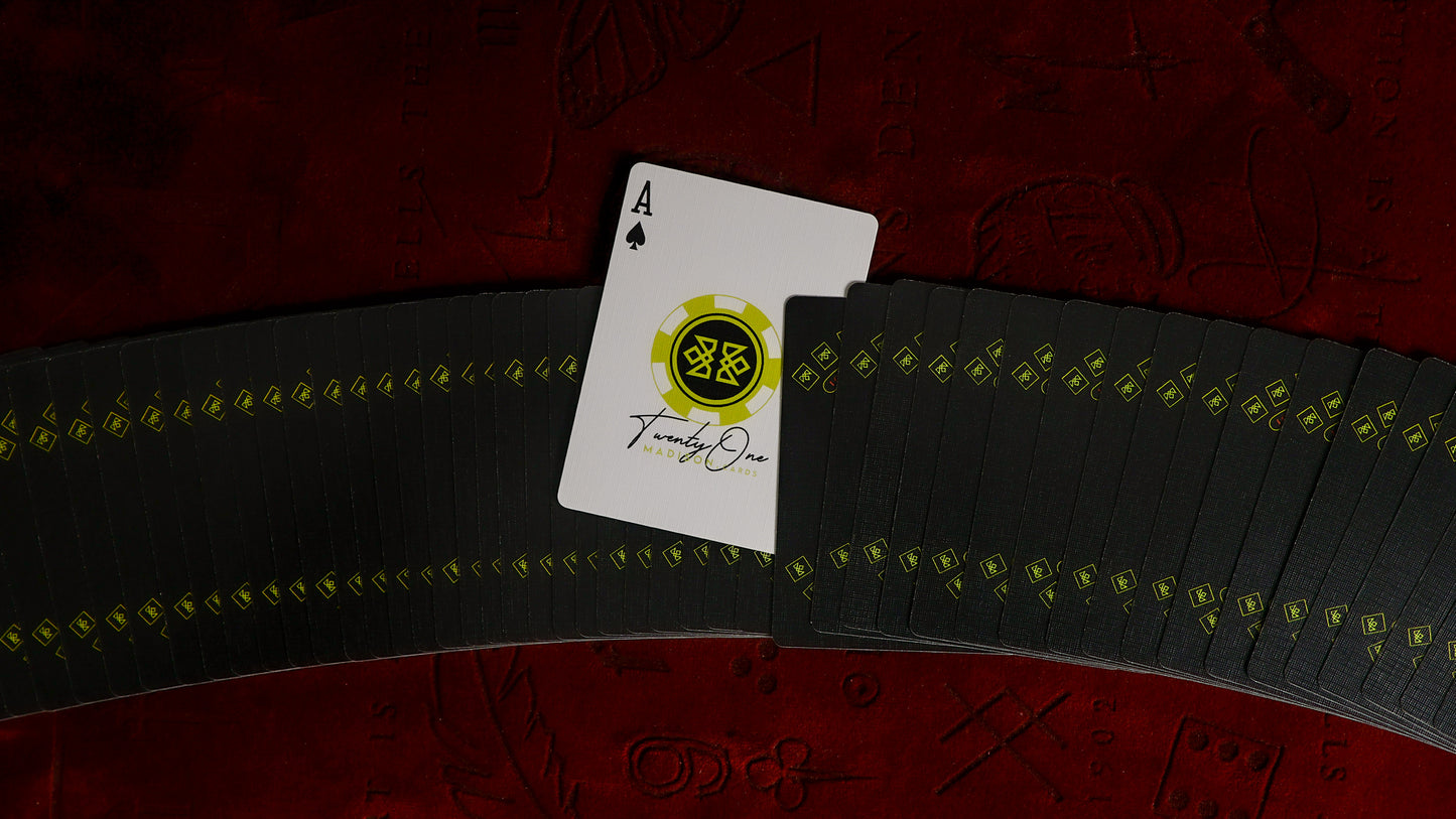 21 BLACK - BLACKJACK Playing Cards - MADISON ONE Entry