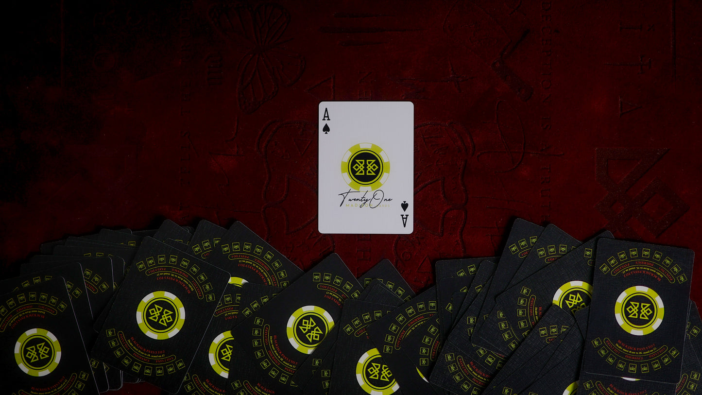 21 BLACK - BLACKJACK Playing Cards - MADISON ONE Entry