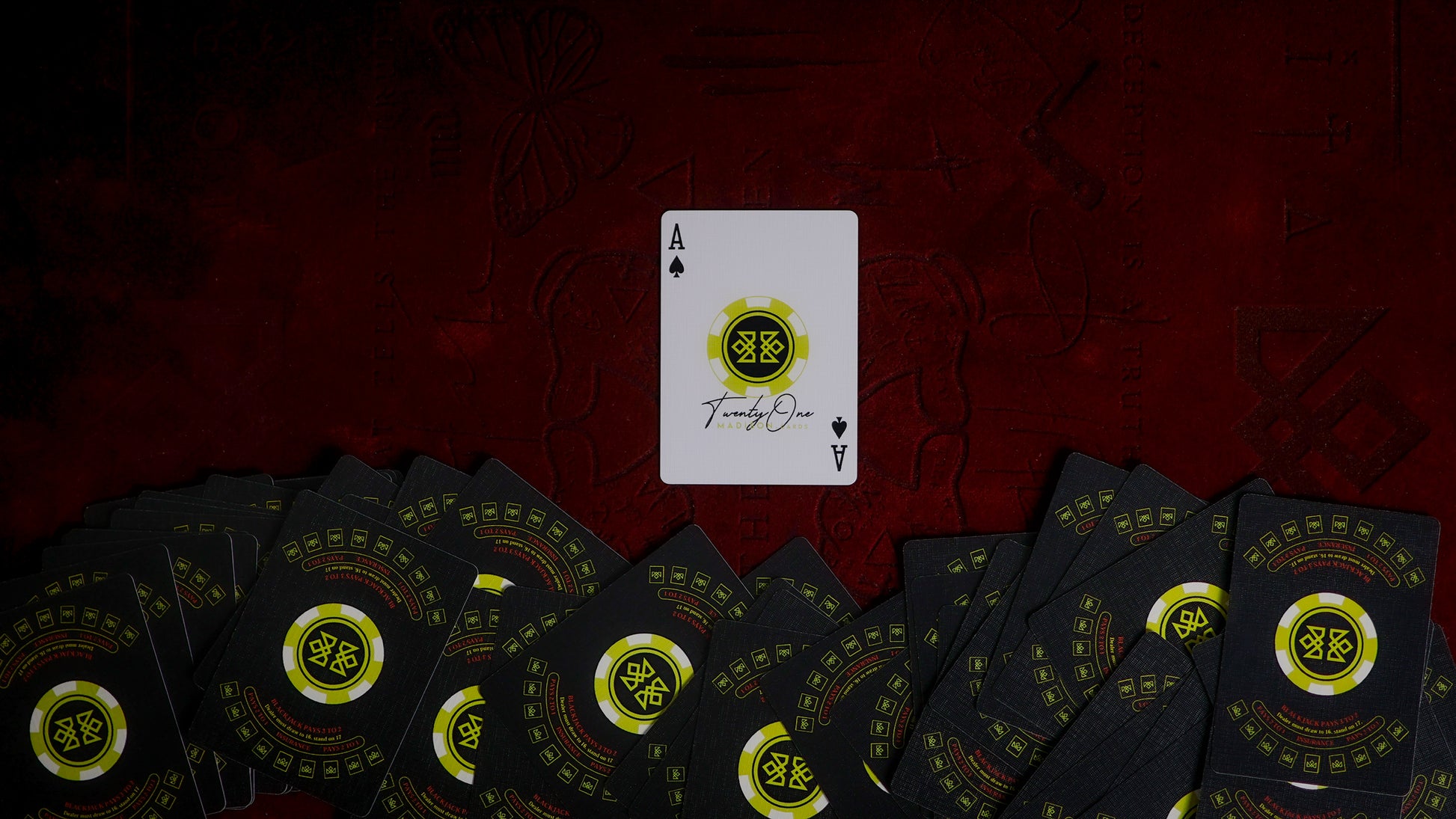 21 BLACK - BLACKJACK Playing Cards - MADISON ONE Entry
