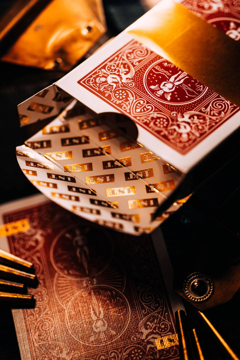 1ST Edition Bicycle Rider Backs (Red) playing cards — view 10