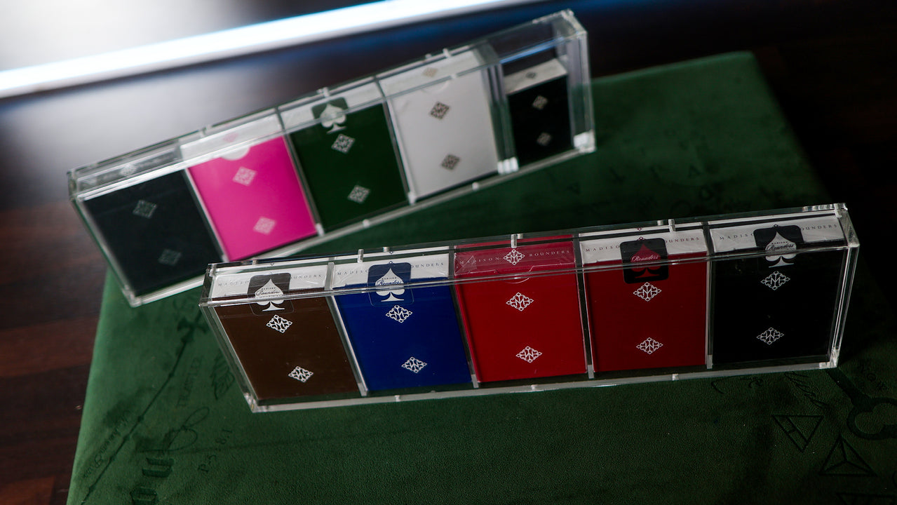 TEN-DECK MADISON ROUNDERS SET with CARAT CASES Signed by MADISON playing cards — view 23