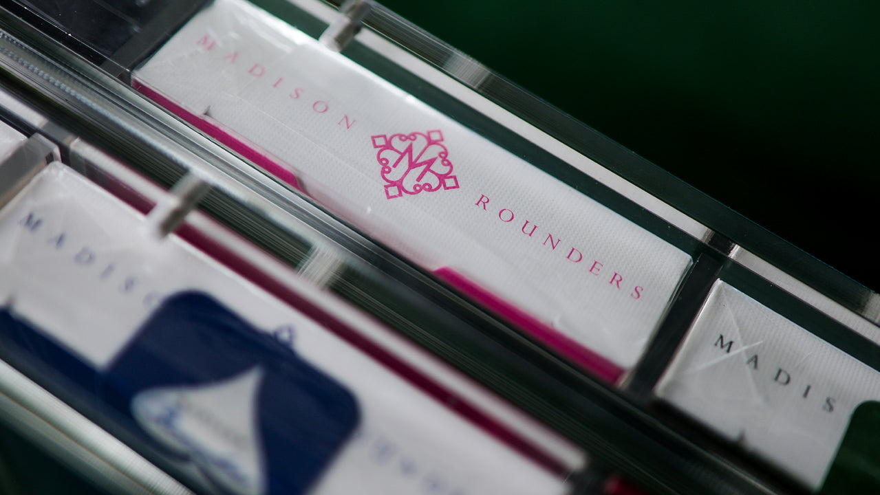 TEN-DECK MADISON ROUNDERS SET with CARAT CASES Signed by MADISON playing cards — view 29