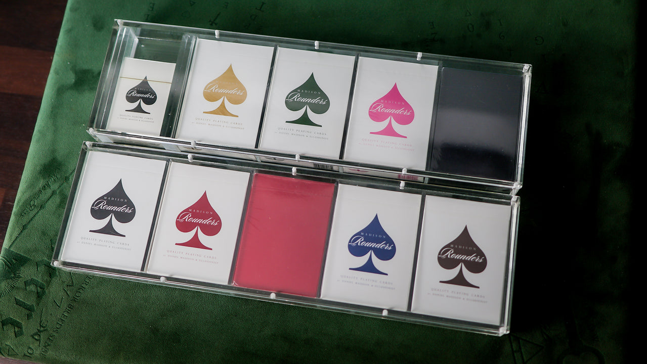 TEN-DECK MADISON ROUNDERS SET with CARAT CASES Signed by MADISON playing cards — view 36