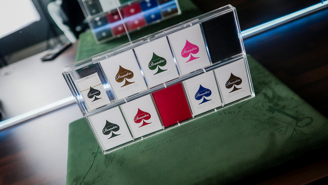 TEN-DECK MADISON ROUNDERS SET with CARAT CASES Signed by MADISON playing cards — view 39