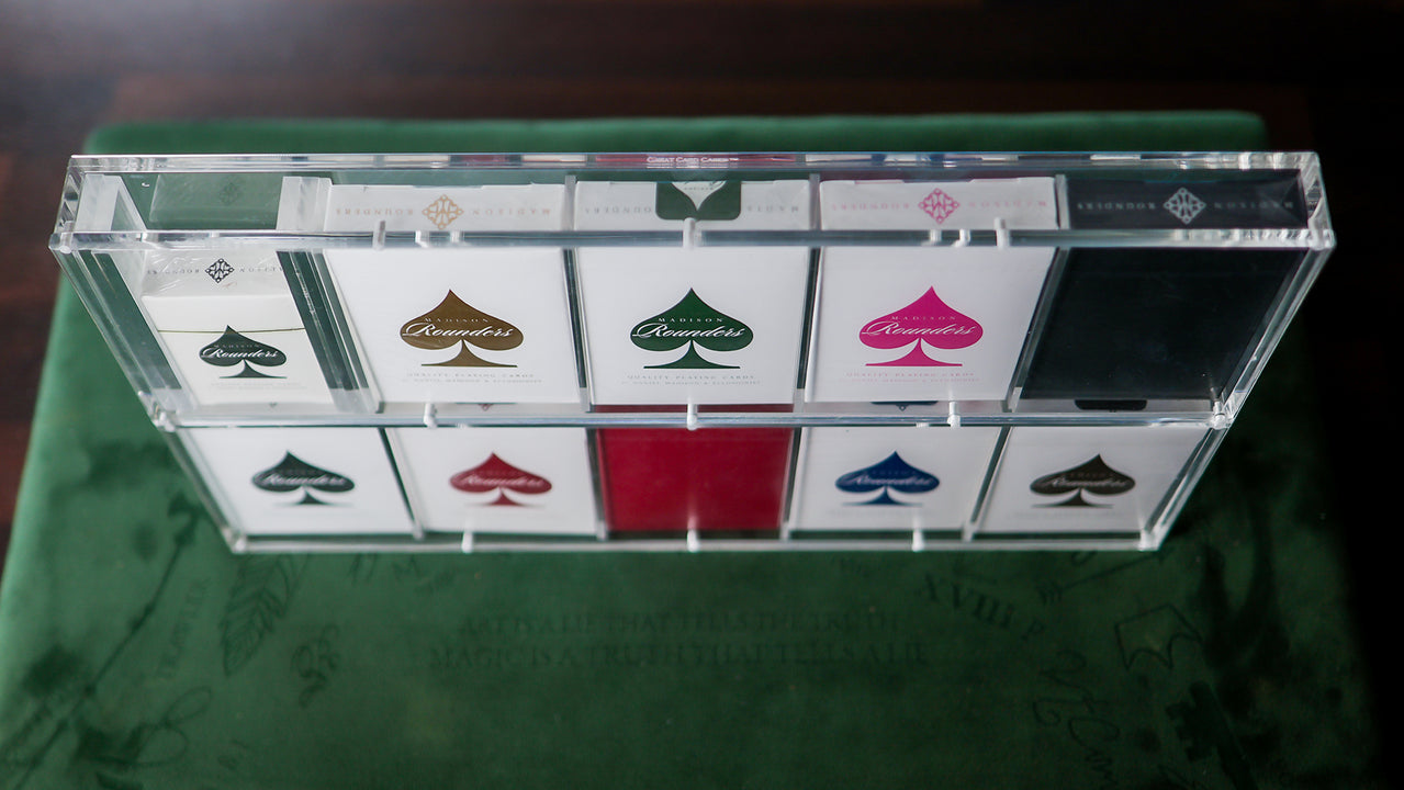 TEN-DECK MADISON ROUNDERS SET with CARAT CASES Signed by MADISON playing cards — view 41