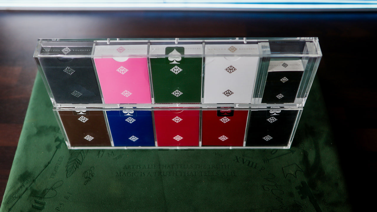 TEN-DECK MADISON ROUNDERS SET with CARAT CASES Signed by MADISON playing cards — view 44