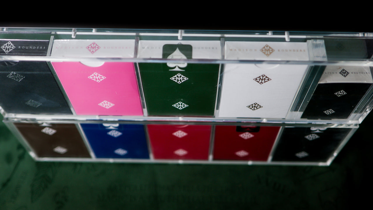 TEN-DECK MADISON ROUNDERS SET with CARAT CASES Signed by MADISON playing cards — view 45
