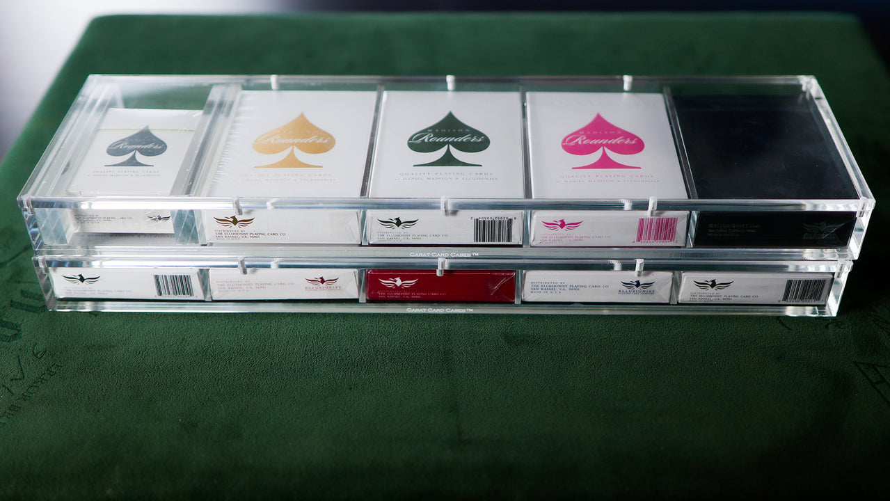 TEN-DECK MADISON ROUNDERS SET with CARAT CASES Signed by MADISON playing cards — view 48