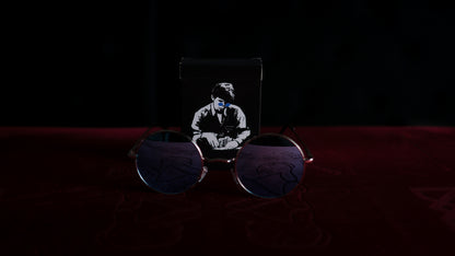 BLUE MIRRORED 'SHINER' SHADES