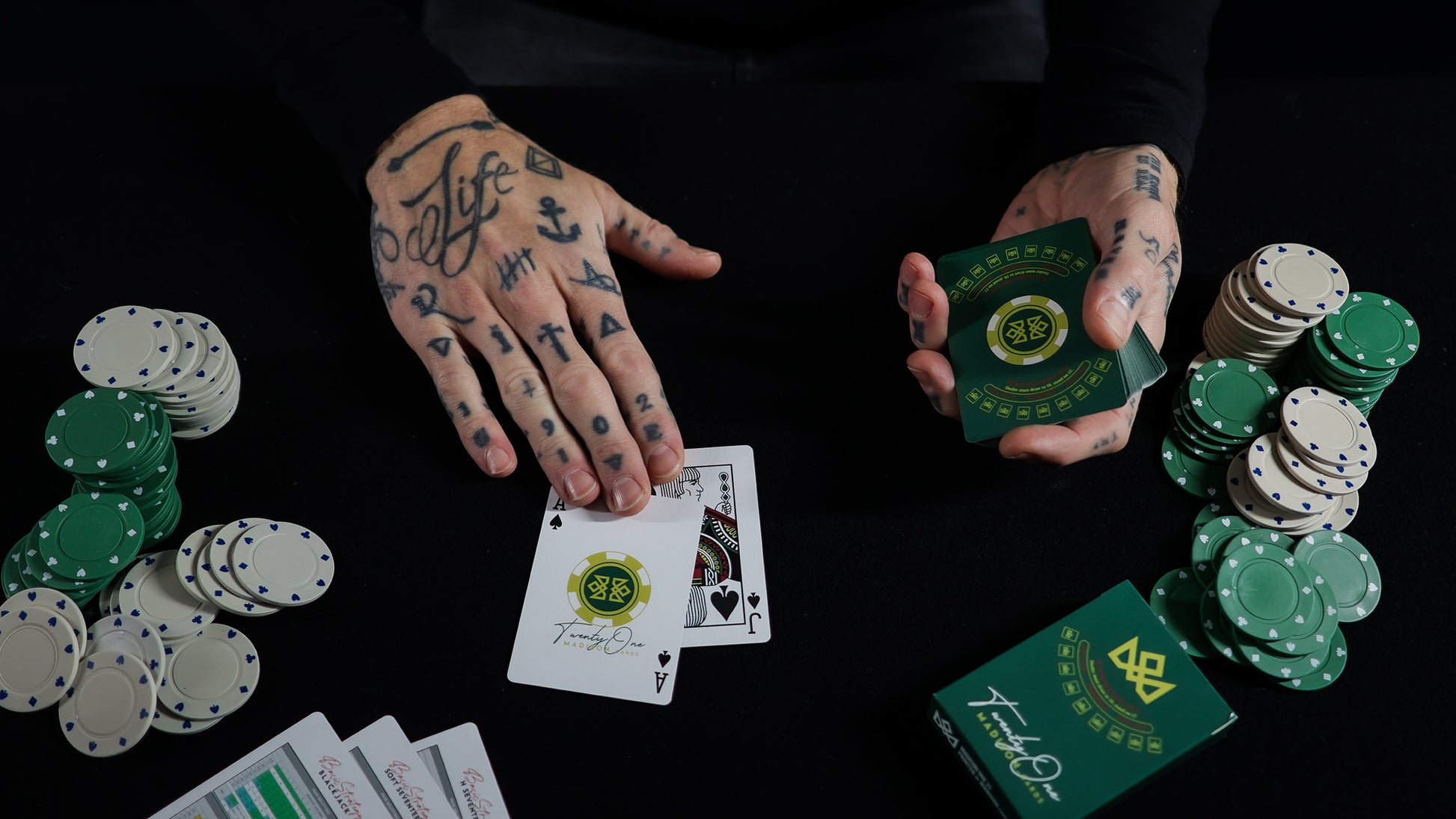 21 BLACK - BLACKJACK Playing Cards - MADISON ONE Entry