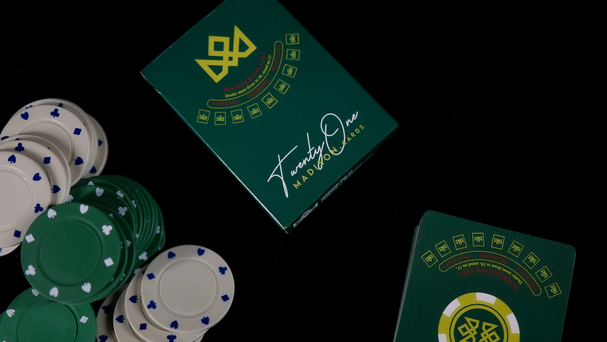 21 BLACK - BLACKJACK Playing Cards - MADISON ONE Entry