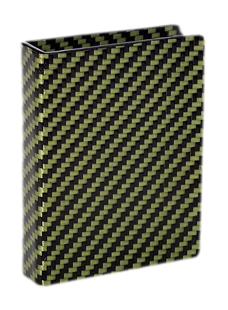 Kevlar x Carbon Fibre Card Clip - Green Gloss