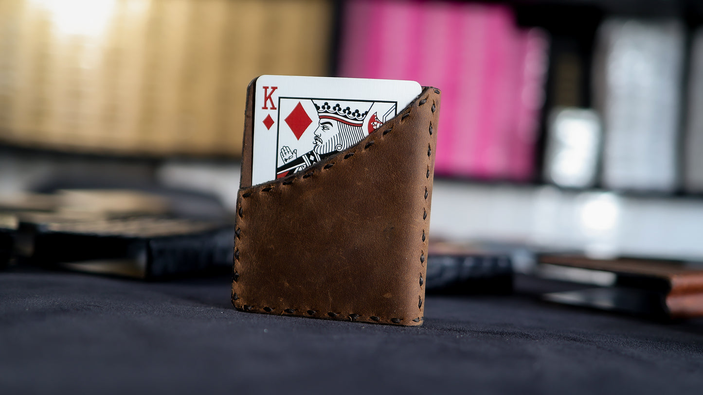 Leather Wallet Card Clip