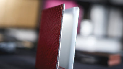 RED Snakeskin x Silver Card Clip