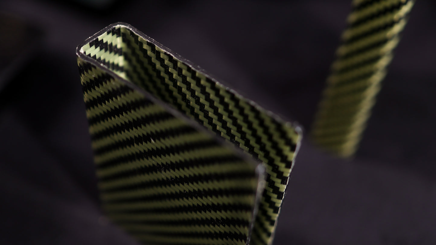 Kevlar x Carbon Fibre Card Clip - Green Gloss