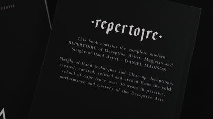 REPERTOIRE - BOOK & MASTERCLASS