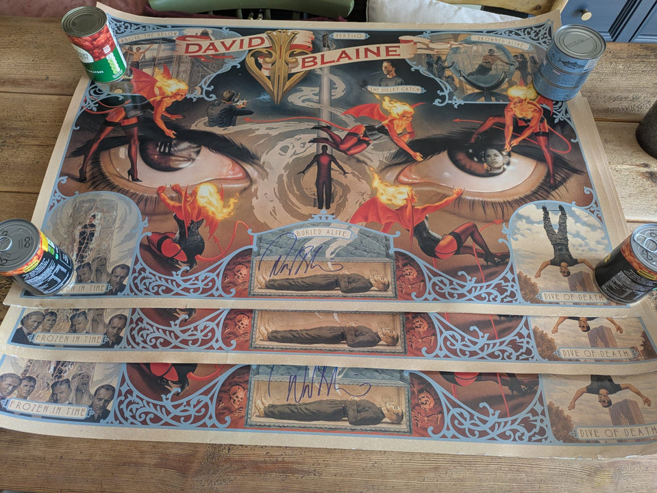 DAVID BLAINE POSTER - Signed playing cards — view 2