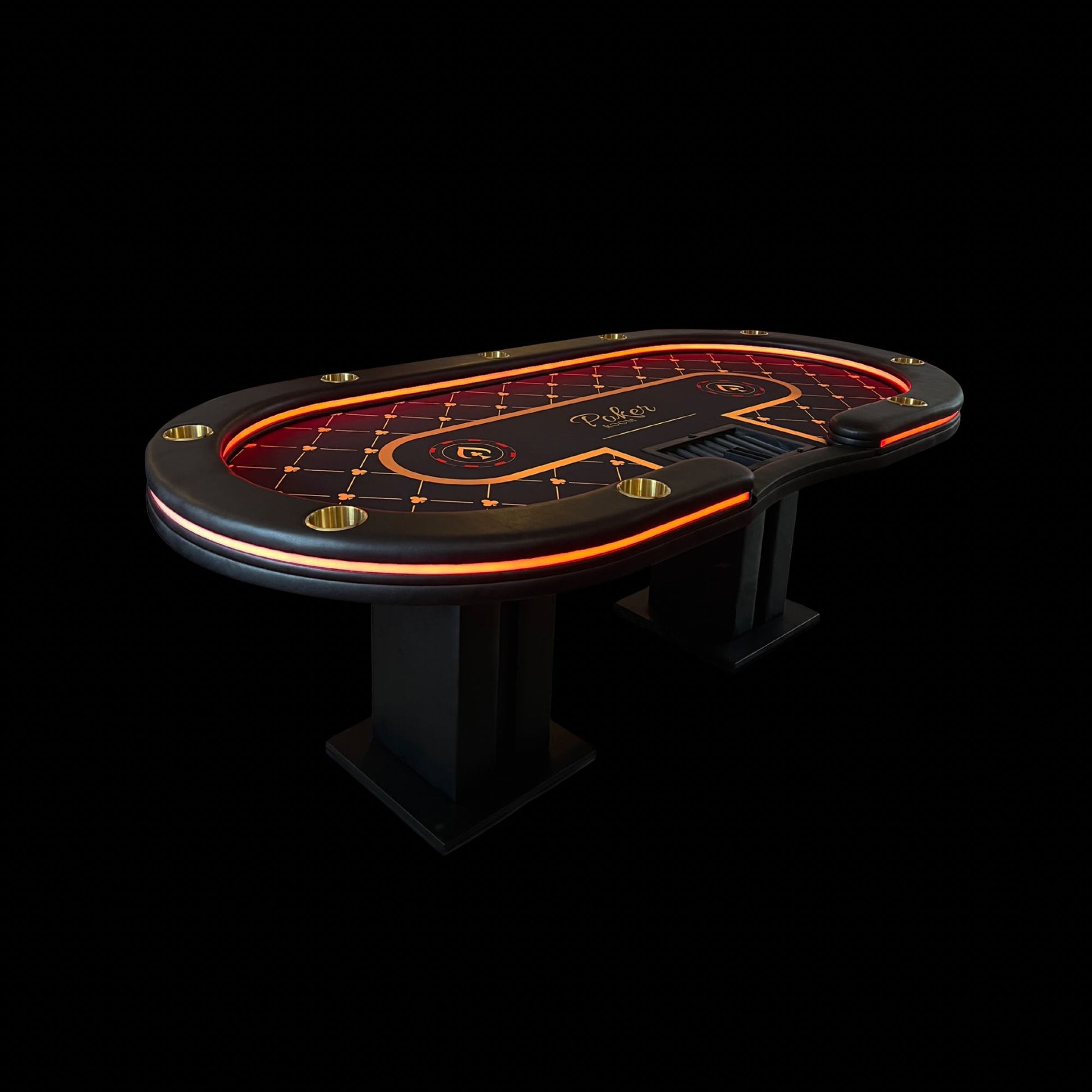 HOUSE of TABLES PREMIUM FEATURE POKER TABLE playing cards — view 2