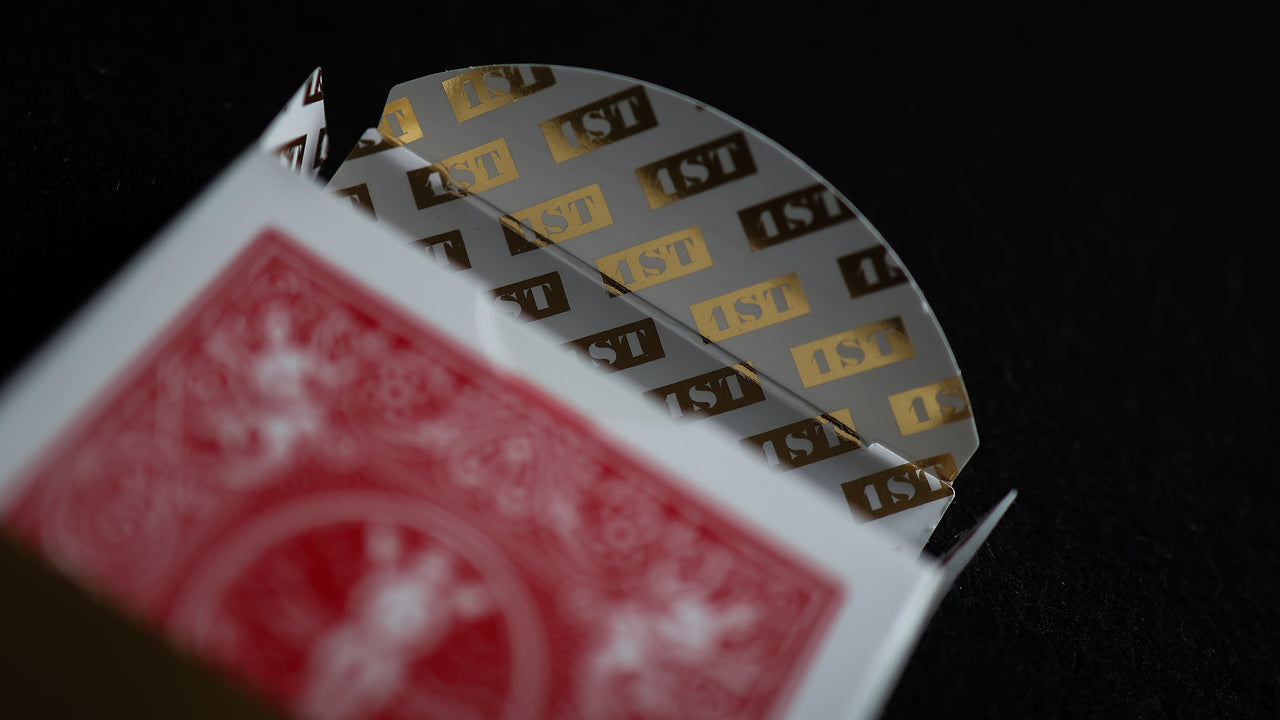 1ST Edition Bicycle Rider Backs (Red) playing cards — view 13