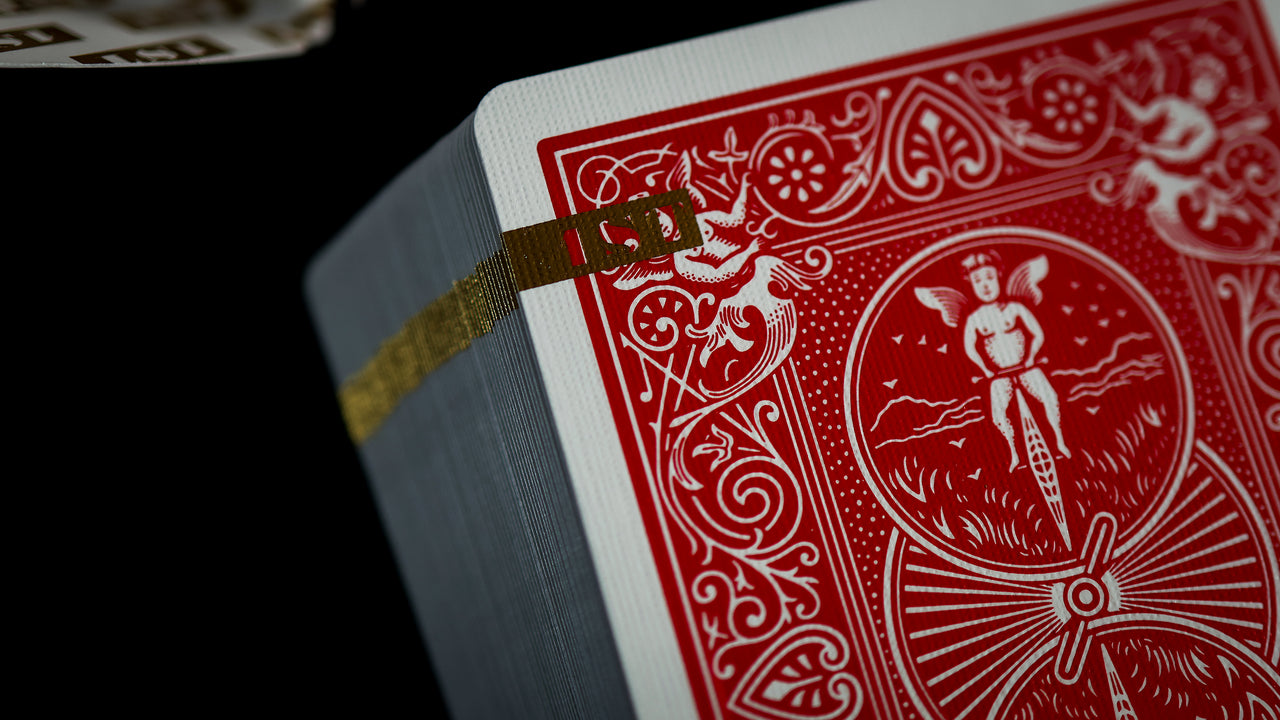 1ST Edition Bicycle Rider Backs (Red) playing cards — view 15