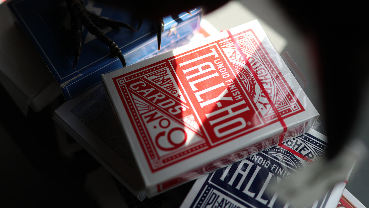 TALLY HO Circle Back Playing Cards (RED) playing cards — view 3